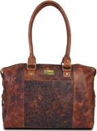 👜 handmade women's leather crossbody handbag - flower embossed shoulder bag by levogue logo