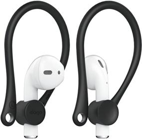 img 4 attached to 🎧 elago Улучшенные крючки для Apple AirPods 1 и 2 и AirPods Pro - Эргономичный дизайн, прочное ТПУ исполнение - Идеально для занятий спортом (Черный)