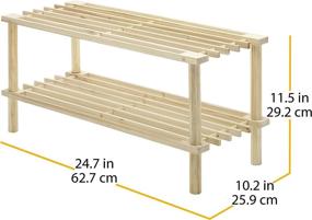 img 1 attached to 📚 Whitmor Wood Household Shelves: Natural Storage Solution