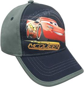 img 2 attached to Boys' Disney Pixar Lightning McQueen Grey Baseball Cap, Ages 4-7