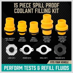 img 3 attached to 👨 SEDY 15-Piece No Spill Coolant Filling Funnel Kit, Multi-Purpose