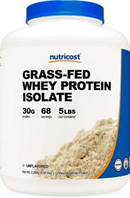 img 4 attached to 🏋️ High-Quality Nutricost Grass-Fed Whey Protein Isolate (Unflavored), 5LBS - rBGH Free, Non-GMO & Gluten Free: Pure and Natural Supplement for Muscle Growth and Recovery