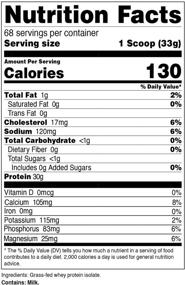 img 3 attached to 🏋️ High-Quality Nutricost Grass-Fed Whey Protein Isolate (Unflavored), 5LBS - rBGH Free, Non-GMO & Gluten Free: Pure and Natural Supplement for Muscle Growth and Recovery