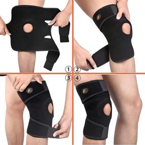 img 3 attached to 🩺 UProtective Knee Brace - Compression Sleeves for Knee Support - Adjustable Athletic Knee Brace: Copper Fiber Compression for Joint Pain Relief - Ideal for Women & Men - Single...