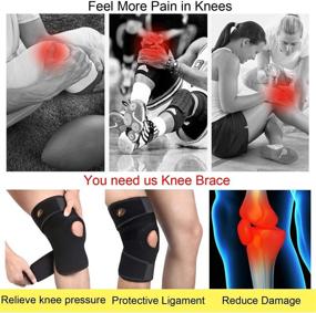 img 1 attached to 🩺 UProtective Knee Brace - Compression Sleeves for Knee Support - Adjustable Athletic Knee Brace: Copper Fiber Compression for Joint Pain Relief - Ideal for Women & Men - Single...