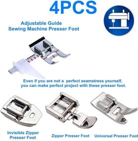 img 2 attached to 🧵 Премиум набор швейной машинки 4 шт.: высокоточные аксессуары для хомута с низкими ходами домашних швейных машин - совместимый с Brother, Babylock, Singer и многими другими.