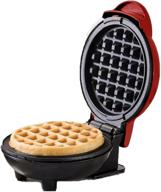 🧇 oriental elife mini waffle maker - portable electric non-stick waffle iron for single 4 inch waffle - ideal for breakfast, lunch, or snack - red логотип