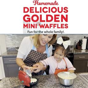 img 3 attached to 🧇 Oriental elife Mini Waffle Maker - Portable Electric Non-Stick Waffle Iron for Single 4 Inch Waffle - Ideal for Breakfast, Lunch, or Snack - Red