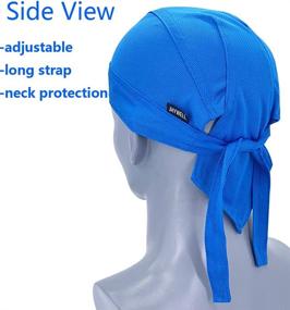 img 1 attached to 🏍️ Large Motorcycle Sweat-Wicking Doo Rag Helmet Liner Hat - Cooling Dew Rag Bandana Skull Cap for Men and Women