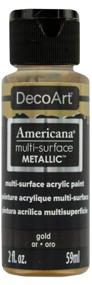 img 2 attached to 🎨 DecoArt Americana Multi-Surface Metallic Paint, 2-Ounce, Gold (DA553-30): Shimmering Brilliance for Your DIY Projects