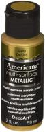 🎨 decoart americana multi-surface metallic paint, 2-ounce, gold (da553-30): shimmering brilliance for your diy projects logo