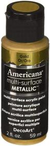 img 3 attached to 🎨 DecoArt Americana Multi-Surface Metallic Paint, 2-Ounce, Gold (DA553-30): Shimmering Brilliance for Your DIY Projects