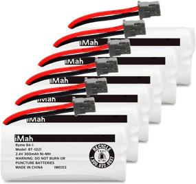 img 4 attached to 🔋 6-Pack iMah BT-1021 Cordless Phone Battery - Compatible with Uniden BT-1016 BT-1025 BT-1008 DCX160 DCX170 DCX200 DWX207 DCX210 DCX291 DCX309 DCX350 Handset - 2.4V 300mAh