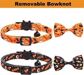 img 2 attached to KOOLTAIL 2 Pack Bowtie Cat Collars: Cute Adjustable Breakaway Collars with Bell for Indoor Outdoor Kittens - Safety Buckle Included