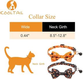 img 3 attached to KOOLTAIL 2 Pack Bowtie Cat Collars: Cute Adjustable Breakaway Collars with Bell for Indoor Outdoor Kittens - Safety Buckle Included