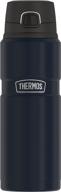 🔥 thermos stainless king vacuum-insulated drink bottle, 24 ounce, matte blue - keep your beverages hot or cold for longer! логотип