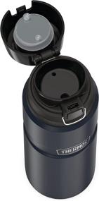 img 1 attached to 🔥 THERMOS Stainless King Vacuum-Insulated Drink Bottle, 24 Ounce, Matte Blue - Keep Your Beverages Hot or Cold for Longer!