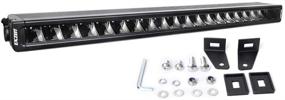 img 1 attached to 🚚 Exzeit 22 Inch Light Bar: Osram LEDs, 100W 9000 Lumens, Waterproof Combo Beam, Single Row LED Light Bars for Trucks, Jeep Wrangler, Boat, ATV, UTV, Off Road Lighting | 12/24V