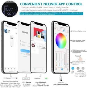 img 1 attached to Новер RGB светодиодный свет с управлением через приложение и регулируемой стойкой, 480 светодиодов CRI95/3200K-5600K/яркость 0-100%/0-360, идеально подходит для прямых трансляций, игр, TikTok, видеороликов на YouTube