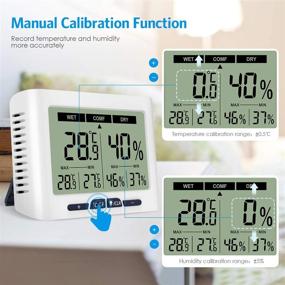 img 2 attached to 🌡️ Upgraded Indoor Thermometer: Accurate Calibration & Jumbo LCD Screen with Backlight - Ideal for Home, Office, Greenhouse