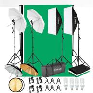 📸 высококачественный набор освещения kshioe 800w 5500k с зонтами и софтбоксами с поддержкой фоновой системы для студийной фотографии: идеально подходит для фотосъёмки продукции, портретов и видео. логотип