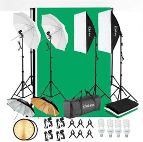 img 4 attached to 📸 High-Quality Kshioe 800W 5500K Umbrellas Softbox Lighting Kit with Backdrop Support System for Studio Photography: Ideal for Product, Portrait, and Video Shoots