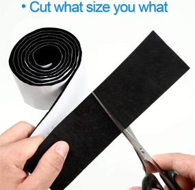 img 1 attached to 🛡️ Protective Black Felt Strip Roll: 2 Packs, Heavy Duty with Adhesive Backing for Furniture & Hard Surfaces