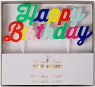 🎂 multicolor happy birthday candle by meri meri logo