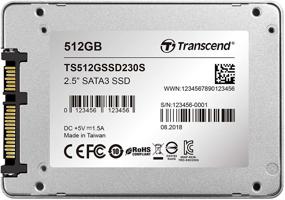 img 2 attached to 💽 Silver Transcend 512GB SATA III 6Gb/s SSD230S 2.5” Solid State Drive (TS512GSSD230S)