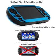 🌌 cosmos light blue hard case cover for ps vita 1000 - protects start & select buttons + bonus lcd cleaning cloth logo
