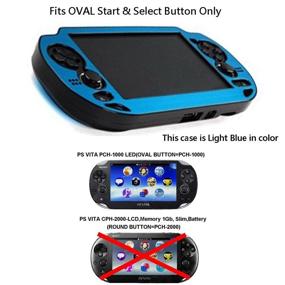 img 1 attached to 🌌 COSMOS Light Blue Hard Case Cover for PS VITA 1000 - Protects Start & Select Buttons + Bonus LCD Cleaning Cloth
