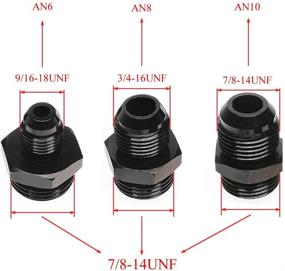 img 2 attached to Universal Inline Fuel Filter Replacement, High Flow 50mm Diameter with Cleanable Stainless Steel Mesh Screen - AN6 AN8 AN10 Bolts, Anodized Black and Red, 100 Micron