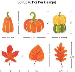 img 3 attached to 🍂 Hohomark 36 PCS Thanksgiving Cutouts: Vibrant Fall Decor for Bulletin Boards, Classroom & Autumn Theme Parties