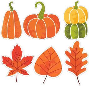 img 4 attached to 🍂 Hohomark 36 PCS Thanksgiving Cutouts: Vibrant Fall Decor for Bulletin Boards, Classroom & Autumn Theme Parties