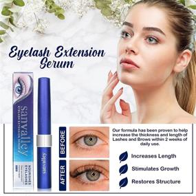 img 3 attached to 🔝 Eyelash Growth Serum for Fuller, Longer, Thicker Eyelashes and Enhanced Lash Extensions, with Natural Ingredients for Eyebrow Growth and Curler-Like Effects