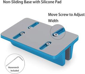 img 1 attached to 💻 Прочная аквамариновая алюминиевая подставка для ноутбука для MacBook Air/Pro, iPad, Lenovo, Dell, Surface, Samsung, HP - подставка для ноутбука MOSISO.