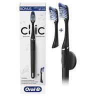 🖤 matte black oral-b clic manual toothbrush set with bonus replacement brush head and magnetic toothbrush holder logo