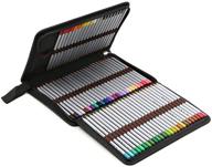 🖌️ btsky super large capacity 72 slot canvas zippered colored pencil case – watercolor pencil bag pouch for artists (black) logo