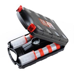 img 1 attached to 2 LED Emergency Road Flares - Red Roadside Beacon Safety Strobe Light Warning Signal - Magnetic Base and Upright Stand - Solid Storage Case - for Car, Marine Vehicles, Trucks