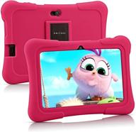 pritom 7 inch kids tablet - quad core android 10.0, 16gb rom, wifi, bluetooth, dual camera - educational games, parental control - pre-installed kids software - includes kids tablet case (pink) logo