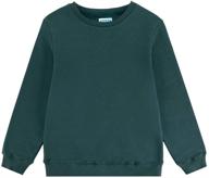 👕 comfortable and stylish unacoo kids crewneck long sleeve fleece sweatshirt pullover for boys or girls (age 3-12 years) logo