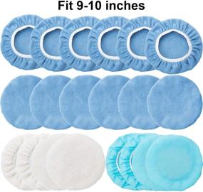 img 3 attached to 🚗 20-Piece 9-10 Inch Car Orbital Buffer Polisher Pad Bonnet Set: Premium Microfiber Buffing and Polishing Bonnets for Maximum Shine and Coverage