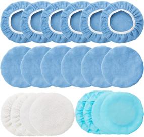 img 4 attached to 🚗 20-Piece 9-10 Inch Car Orbital Buffer Polisher Pad Bonnet Set: Premium Microfiber Buffing and Polishing Bonnets for Maximum Shine and Coverage