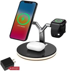 img 4 attached to 🔌 UPNEXT Apple Charging Station: 3 in 1 Compatible with Magsafe Charger, iPhone 13 Pro Max & iPhone 12 Charger - Ideal for Multiple Devices & Wireless Charging
