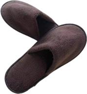 🛀 high-quality disposable spa-slippers, 6 pairs set, non-slip house-slippers for travel & hotel use, fits up to us men size 10 & women size 11 logo