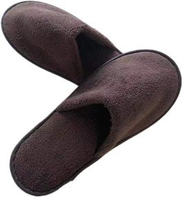 img 4 attached to 🛀 High-Quality Disposable Spa-Slippers, 6 Pairs Set, Non-Slip House-Slippers for Travel & Hotel Use, Fits Up to US Men Size 10 & Women Size 11