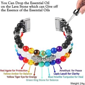 img 2 attached to 🧿 Casililor 7 Chakra Healing Bracelet: A Stylish Hamsa Hand Beaded Band for Fitbit Versa 3/Sense Bands - Enhance Protection and Wellness