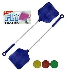 img 1 attached to 🪰 Convenient 2 Pack of OSKAL Fly Swatters with Wire Handles in Assorted Colors