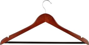 img 1 attached to 👗 Honey-Can-Do No Slip Wooden Coat Hangers, Cherry Wood, 24-Pack: Organize Your Wardrobe with Non-Slip Elegance!