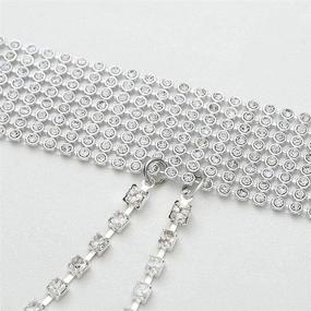 img 1 attached to ✨ Sparkle and Shine: Victray Crystal Belly Waist Chain - Stunning Rhinestone Layered Body Chain for Women and Girls (Silver)